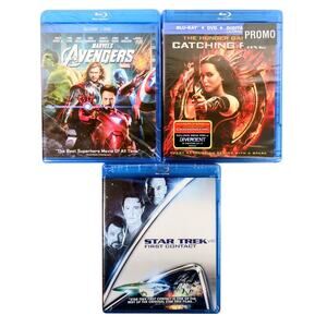 Blu-ray Disc Movie Lot: Marvel's Avengers, Hunger Games Catching Fire, Star Trek